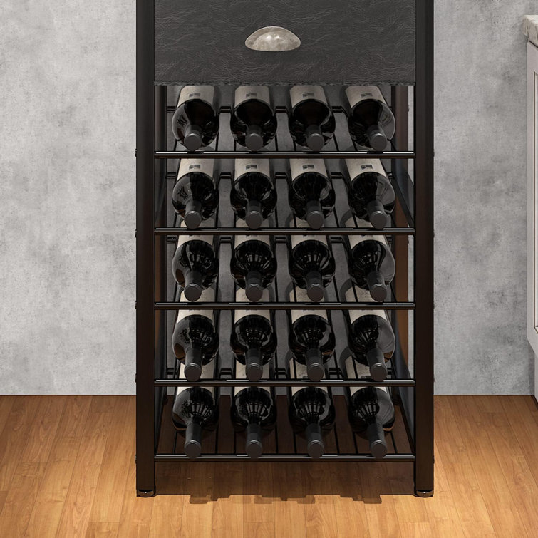 Wenson 20 Bottle Floor Wine Bottle Rack in Vintage